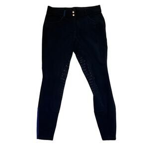 Equisite Full Seat Breeches – Black/Navy – Size 30